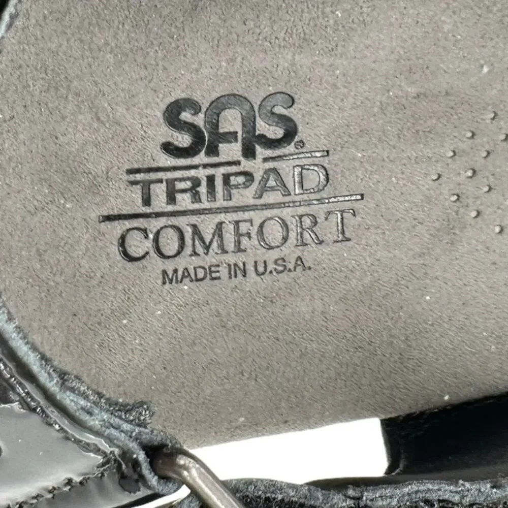 SAS Tripad Comfort Sunburst Heel Strap Sandal Black Size 9N Excellent Condition